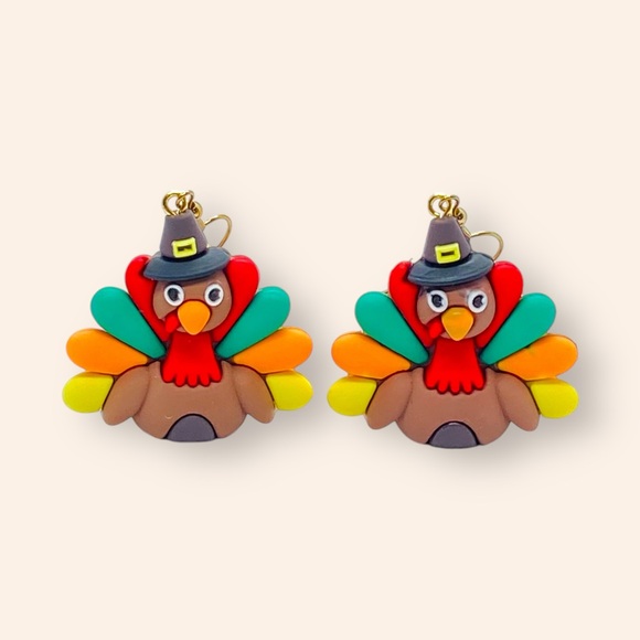 Thanksgiving Pilgrim Turkey  Festive Jewelry - Picture 8 of 8